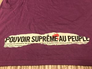 即決supreme POUVOIR SUPREME AU PEUPLEＴシャツ19ss tee シュプリーム 