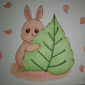 手描きイラスト うさぎちゃんの絵 うさぎちゃんのイラスト
