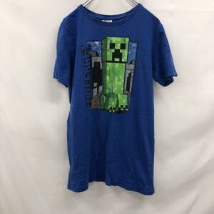 ▲Minecraft マインクラフト 青 Tシャツ キッズ
