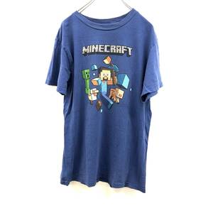 ▲Minecraft マインクラフト 青 Tシャツ キッズ