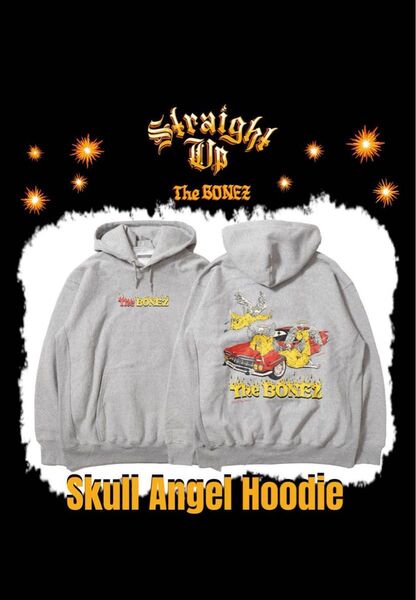【M】The BONEZ Skull Angel Hoodie パーカー