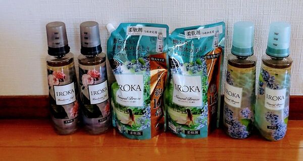 イロカ 柔軟剤 ナチュラルブリーズ 詰替用 710ml x2 本体570ml×2本ハンサムリーフ 本体570ml×2本