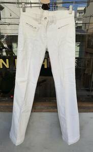 *UNITED COLORS OF BENETTON.* Benetton * corduroy * stretch * pants * lady's * size 38(S corresponding )* white * white * cotton *