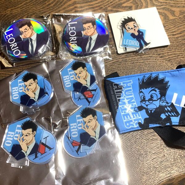 H×H 台湾限定 アニカフェ アニメイトカフェ レオリオ 缶バッジ アクスタ