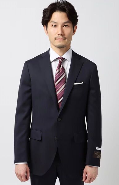 週末限定価格_ UNIVERSAL LANGUAGEスーツ2つボタンCANONICO無地