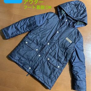 150 J.PRESS 中綿アウター ネイビー フード着脱OK