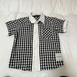 コムサイズム チェック柄 半袖シャツ