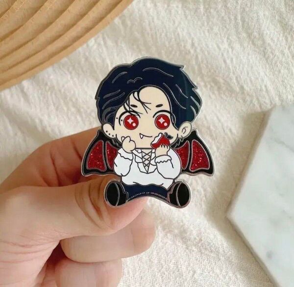 BTS ☆JUNG KOOK☆ドラキュラグクちゃん♪エナメルピンバッジ