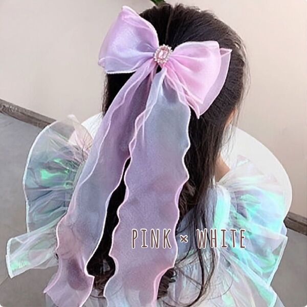 ヘアアクセサリー オーガンジー リボン ヘアピン髪飾り キッズ ヘアアレンジ ヘアアクセサリー ヘアクリップ 髪留め