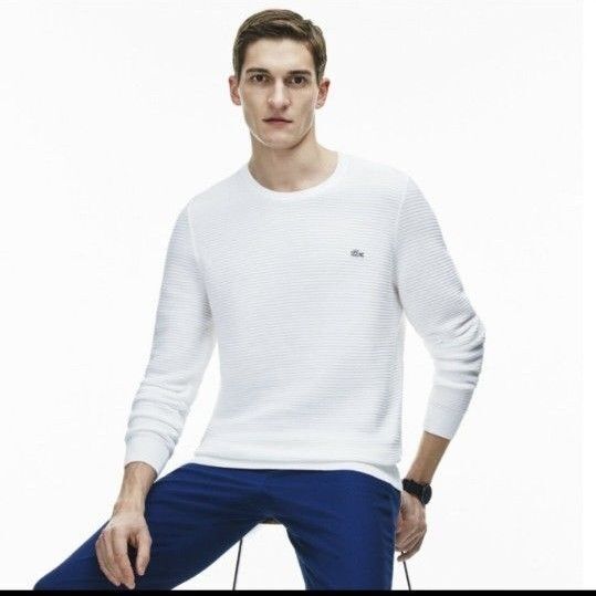 LACOSTE ラコステ コットンオットマンニット セーター ニット 日本サイズM