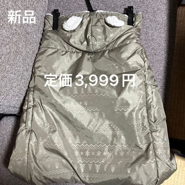 ワンタッチケープ 撥水加工 はっ水加工 抱っこひもケープ 抱っこ紐ケープ 西松屋 防寒 落下防止ゴム くま耳 くま ケープ