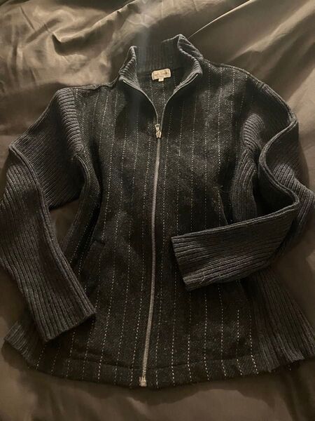 ポールスミス Paul Smith ハリスツイード ニット フルジップアップブルゾン ニットジャケット スイス製ファスナーriri