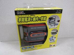 新品未開封 BAL 大橋産業 DC/ACインバーター200 No.1752 最大出力250W