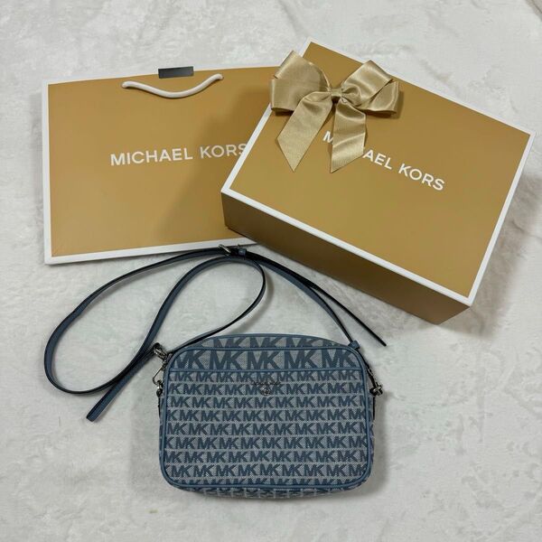 美品 MICHAEL KORS マイケルコース ショルダーバック ブルー