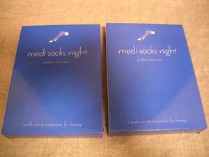  unused meti socks Night M~L blue 2 point put on pressure socks pair .... for toes less edema fat . burning . line ..