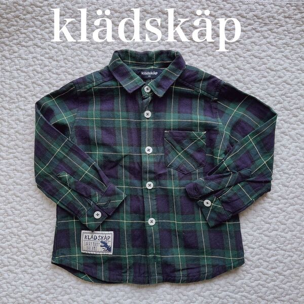 100cm クレードスコープ タータンチェックシャツ ネルシャツ BOYS KLADSKAP