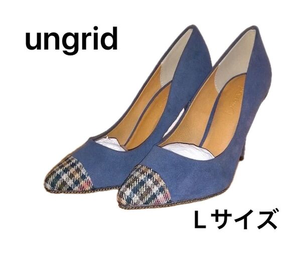 新品 Ungridアングリッド チェックコンビ/パンプス ハイヒール