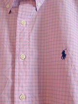 ◎ 美品　RALPH LAUREN ラルフ 長袖ボタンダウンシャツ B.Dチェックシャツ ワンポイント (XL) USA直輸入　ビッグサイズ_画像7