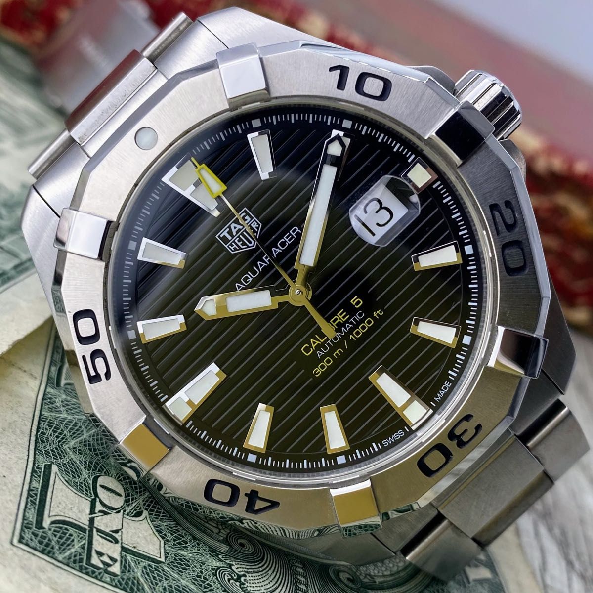 【極美品】タグ・ホイヤー TAG HEUER アレクレーサー キャリバー5 自動巻き 箱あり　