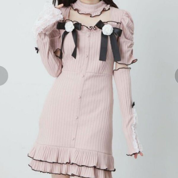 Ank Rouge バラリボンバレエコアカットOP ワンピース