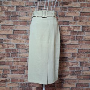 オフィス シック カフェスタイル トレンド スカート アプリコット