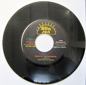 #256【Reggae】When I Remember - Toots and the Maytals/7”/Allah Son