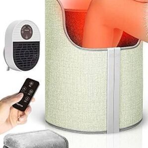 パネルヒーター ファン付き 熱風で直接暖め セラミックファンヒーター 毛布付き タイマー付き デスクヒーター リモコン付き