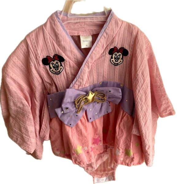 フタフタ ミニーちゃん七夕ロンパース バースデイ 美品1度短時間のみ ひな祭り 夏まで出品