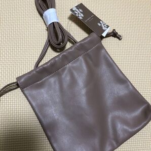 テラウェア ショルダーバッグ 斜め掛け バック レディースバック 新品タグ付き ベージュ 巾着トート