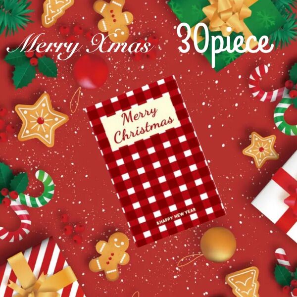 No.XmasLK-01 クリスマスシール 30枚 ラベル ギフト