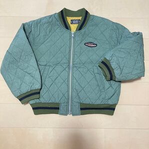 キッズ ジャケット 120cm 緑色 キルティング