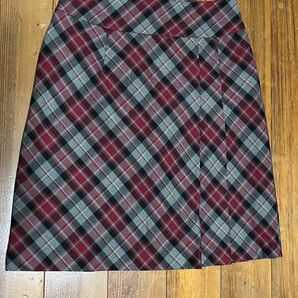 チェックミニスカート(3本プリーツ)