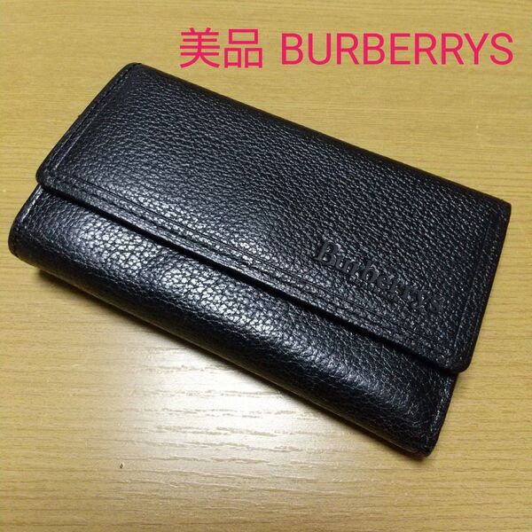 美品 BURBERRYS キーケース 小銭入れ カードケース レア物 多機能 ブラック