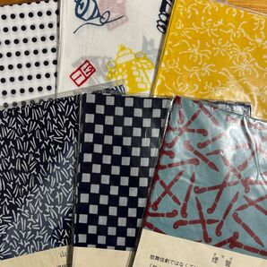 戸田屋商店 手ぬぐい6枚セット♪ 早い者勝ち!! *煙管 市松紋様 山道 菊紋様 お正月 豆絞り*