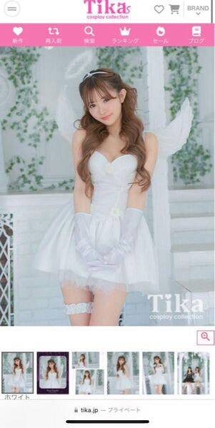 Tika 天使 コスプレ衣装 ホワイト