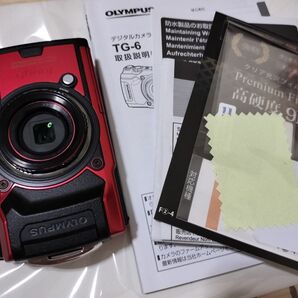 タイムセール価格 コンパクトデジタルカメラ 強化ガラス OLYMPUS Tough TG-6 RED デジタルカメラ カメラ