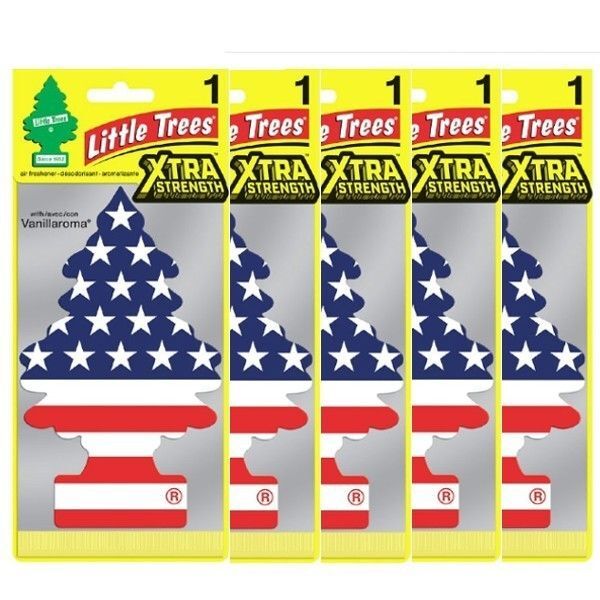 LittleTreeリトルツリースターズ&ストライプ エクストラストレングス 5枚セット USDM 芳香剤