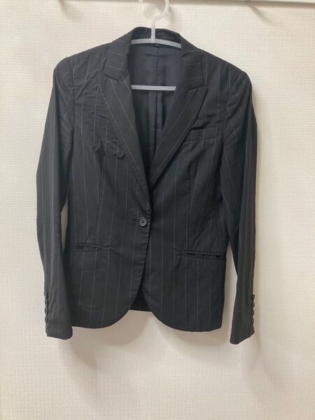 セオリー ストライプジャケット 黒 Sサイズ