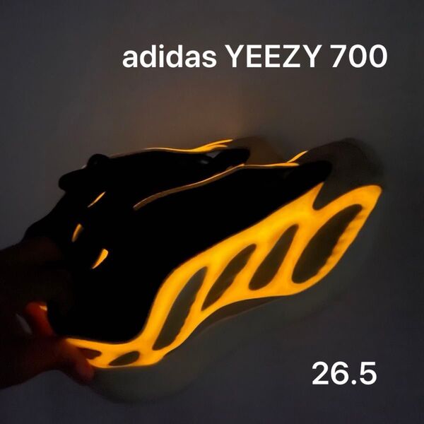 26.5 【adidas】YEEZY 700 V3 MONO SAFFLOWER アディダス モノサフラワー シューズ 蛍光