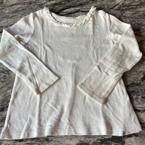 ユニクロ 長袖白Tシャツ 110センチ