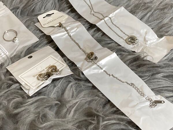 アクセサリー ネックレス ブレスレット リング ピアス セット