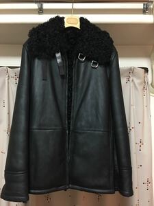 GUCCI top class black car Lee leather coat size 48 regular price 90 ten thousand beautiful goods 