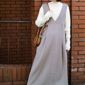 ハコ haco! 長め丈登場!Tシャツにもニットにもずーーーっと着られて便利なジャンパースカート