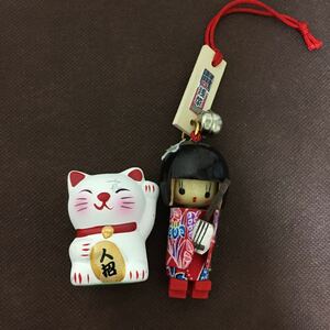 東京浅草土産 招き猫 日本土産 キーホルダー