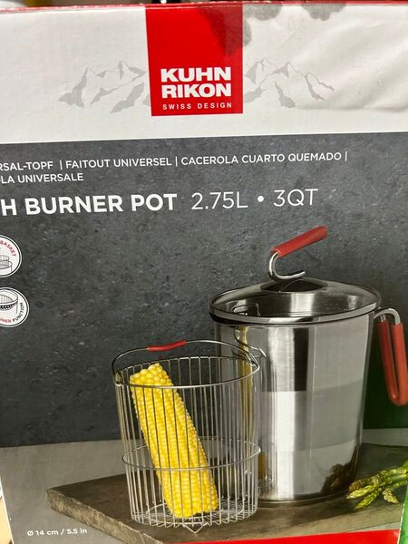 未使用 KUHN RIKON クーンリコン ユニバーサルポット ガラス蓋 蒸す 煮る 鍋