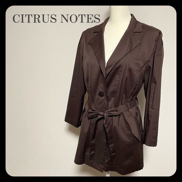 【美品】CITRUS NOTES 薄手 ショートコート ブラウン