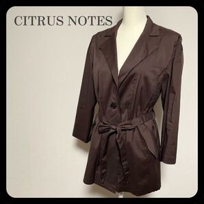 【美品】CITRUS NOTES 薄手 ショートコート ブラウン