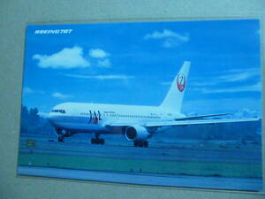 JAL BOEING 767 открытка наземный 