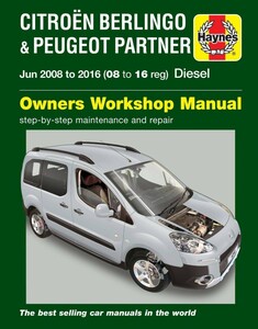  сервисная книжка обслуживание ремонт ремонт manual сервис Citroen CITROEN Berlingo Peugeot Partner Partner 2008 2016 ^.20200423