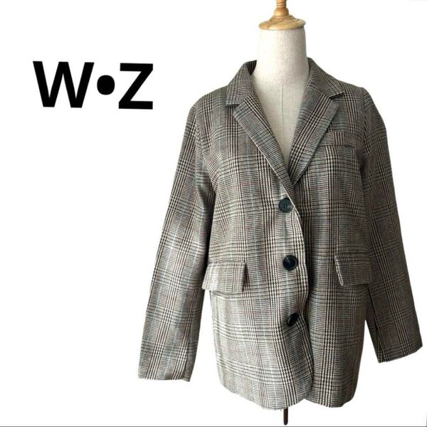 ★WZ★チェック柄 チェスターコート コート ベージュ M アウター